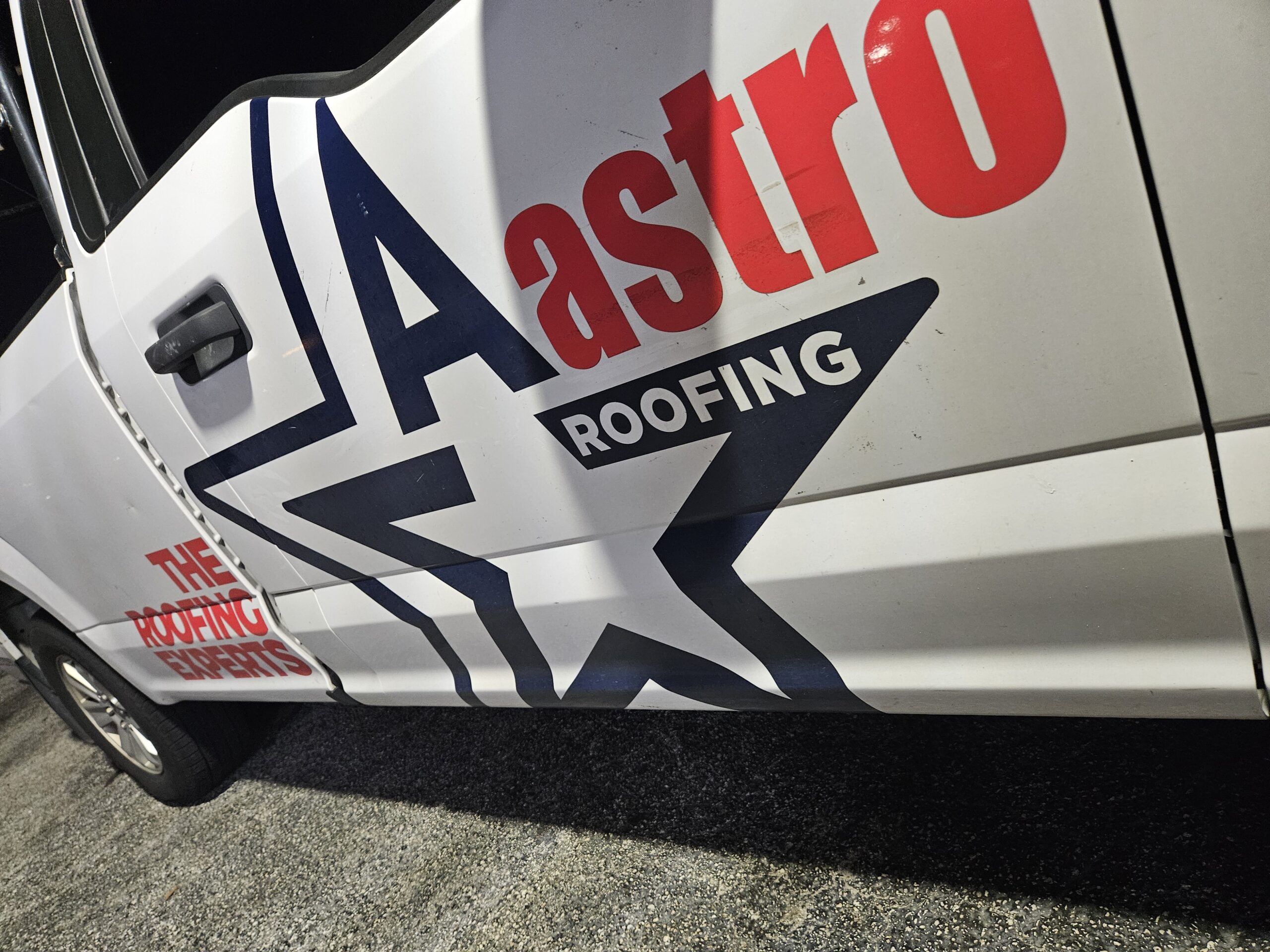 Image of Aastroroofing Company Work Truck Roofing Contractor Truck